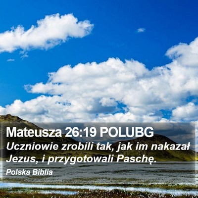 Mateusza 26:19 POLUBG Bible Verse Image
