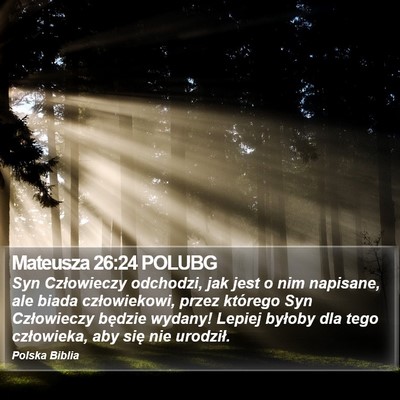 Mateusza 26:24 POLUBG Bible Verse Image