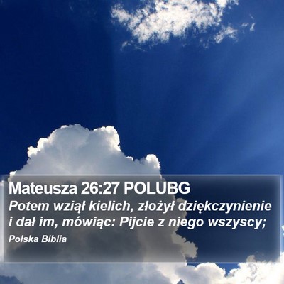 Mateusza 26:27 POLUBG Bible Verse Image