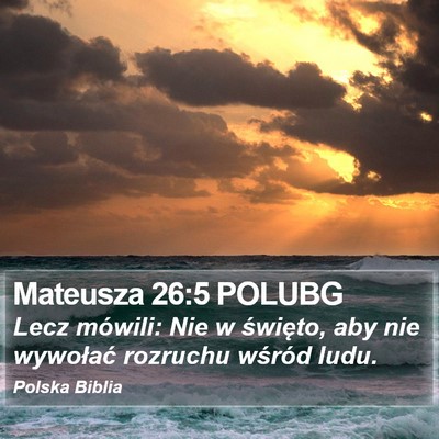 Mateusza 26:5 POLUBG Bible Verse Image