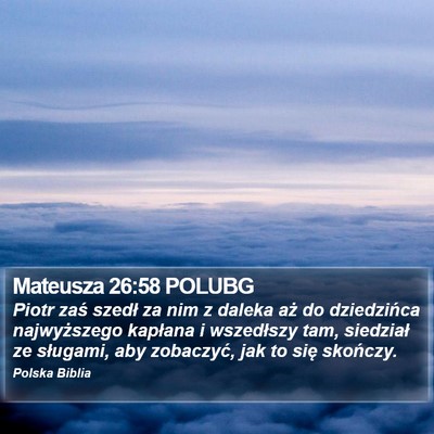 Mateusza 26:58 POLUBG Bible Verse Image