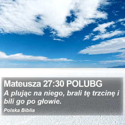 Mateusza 27:30 POLUBG Bible Verse Image