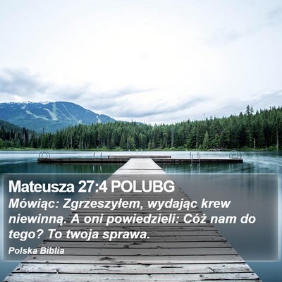 Mateusza 27:4 POLUBG Bible Verse Image