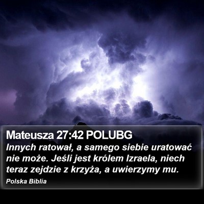 Mateusza 27:42 POLUBG Bible Verse Image