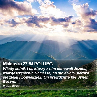 Mateusza 27:54 POLUBG Bible Verse Image