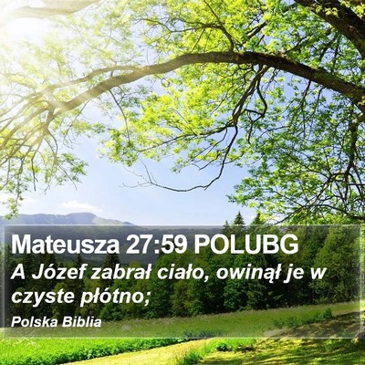 Mateusza 27:59 POLUBG Bible Verse Image