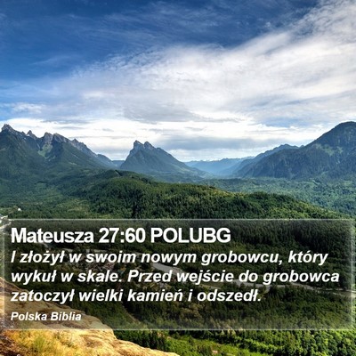 Mateusza 27:60 POLUBG Bible Verse Image