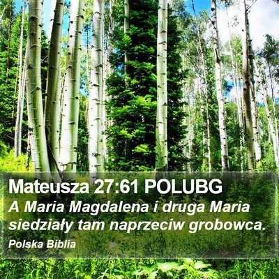 Mateusza 27:61 POLUBG Bible Verse Image