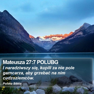 Mateusza 27:7 POLUBG Bible Verse Image