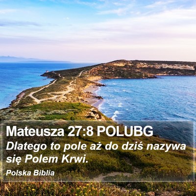 Mateusza 27:8 POLUBG Bible Verse Image