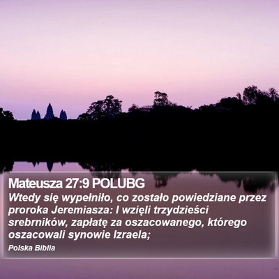 Mateusza 27:9 POLUBG Bible Verse Image
