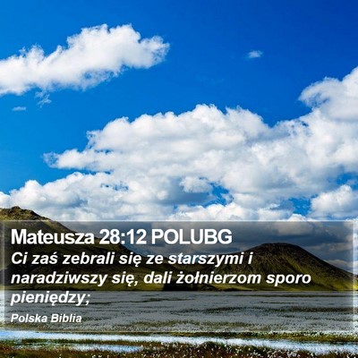 Mateusza 28:12 POLUBG Bible Verse Image