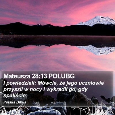 Mateusza 28:13 POLUBG Bible Verse Image