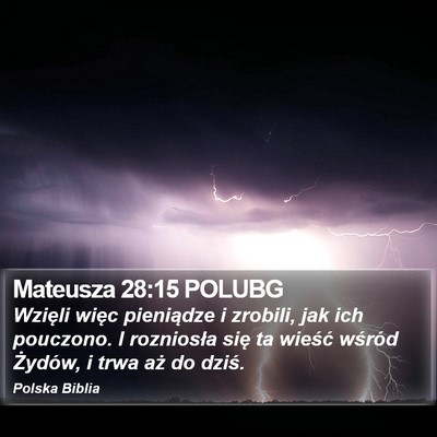 Mateusza 28:15 POLUBG Bible Verse Image