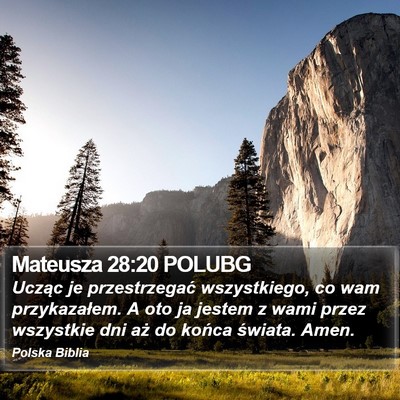 Mateusza 28:20 POLUBG Bible Verse Image