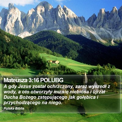 Mateusza 3:16 POLUBG Bible Verse Image