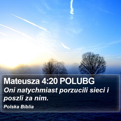 Mateusza 4:20 POLUBG Bible Verse Image