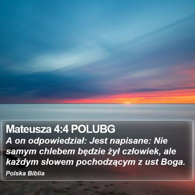 Mateusza 4:4 POLUBG Bible Verse Image