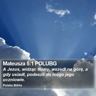 Mateusza 5:1 POLUBG Bible Verse Image