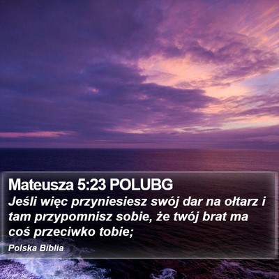 Mateusza 5:23 POLUBG Bible Verse Image