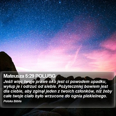 Mateusza 5:29 POLUBG Bible Verse Image