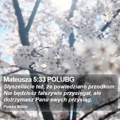 Mateusza 5:33 POLUBG Bible Verse Image