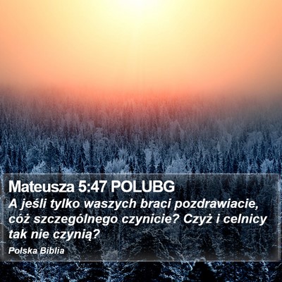 Mateusza 5:47 POLUBG Bible Verse Image