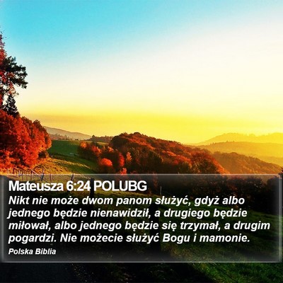 Mateusza 6:24 POLUBG Bible Verse Image