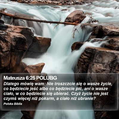 Mateusza 6:25 POLUBG Bible Verse Image