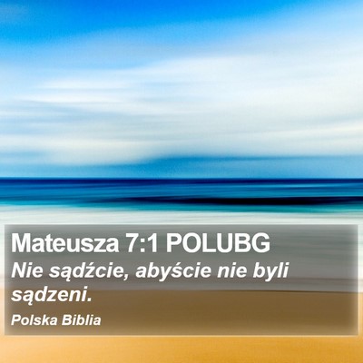 Mateusza 7:1 POLUBG Bible Verse Image