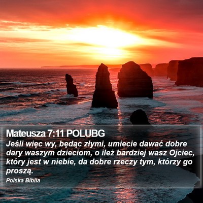 Mateusza 7:11 POLUBG Bible Verse Image