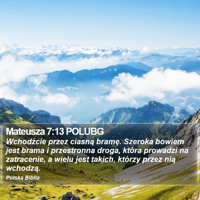 Mateusza 7:13 POLUBG Bible Verse Image