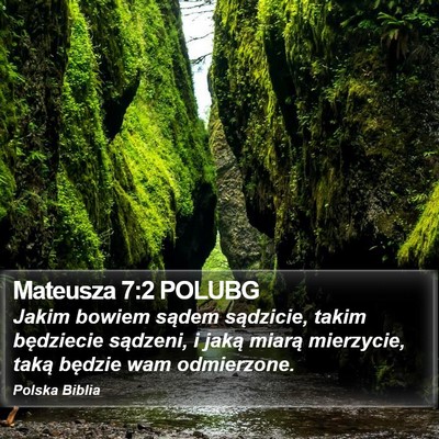 Mateusza 7:2 POLUBG Bible Verse Image
