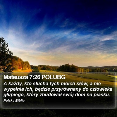 Mateusza 7:26 POLUBG Bible Verse Image