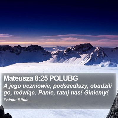 Mateusza 8:25 POLUBG Bible Verse Image