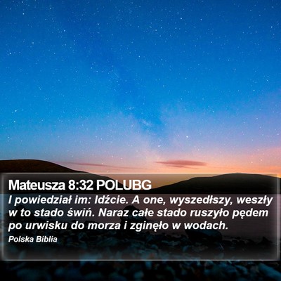 Mateusza 8:32 POLUBG Bible Verse Image