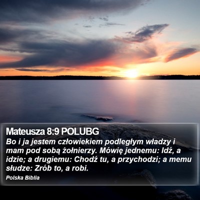 Mateusza 8:9 POLUBG Bible Verse Image