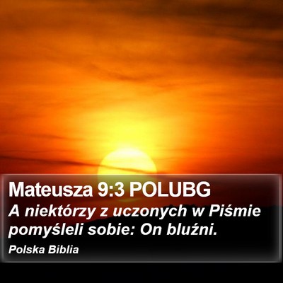 Mateusza 9:3 POLUBG Bible Verse Image