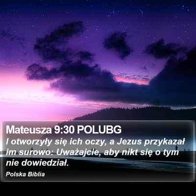 Mateusza 9:30 POLUBG Bible Verse Image