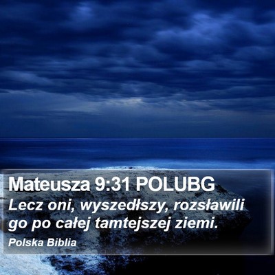 Mateusza 9:31 POLUBG Bible Verse Image