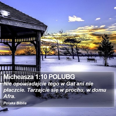 Micheasza 1:10 POLUBG Bible Verse Image