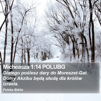 Micheasza 1:14 POLUBG Bible Verse Image