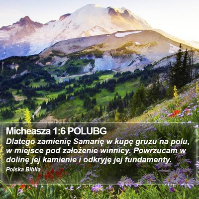 Micheasza 1:6 POLUBG Bible Verse Image