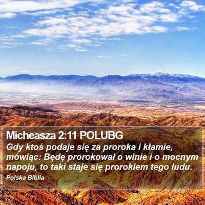 Micheasza 2:11 POLUBG Bible Verse Image