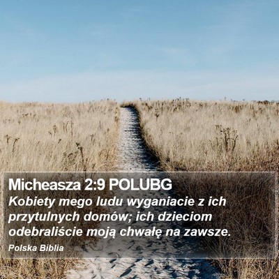 Micheasza 2:9 POLUBG Bible Verse Image