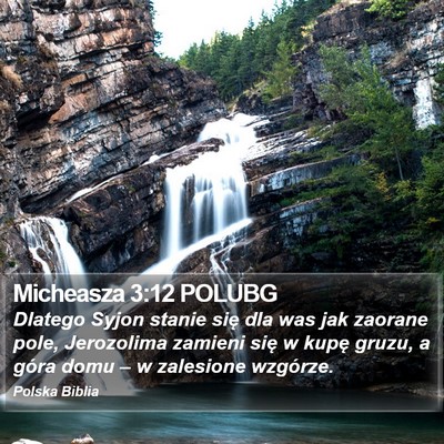Micheasza 3:12 POLUBG Bible Verse Image