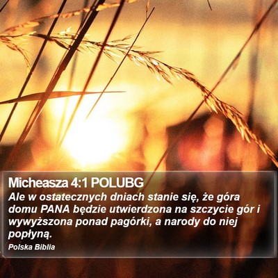 Micheasza 4:1 POLUBG Bible Verse Image