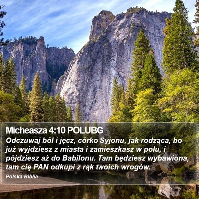 Micheasza 4:10 POLUBG Bible Verse Image