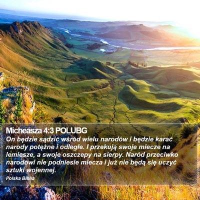 Micheasza 4:3 POLUBG Bible Verse Image