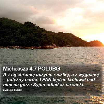 Micheasza 4:7 POLUBG Bible Verse Image
